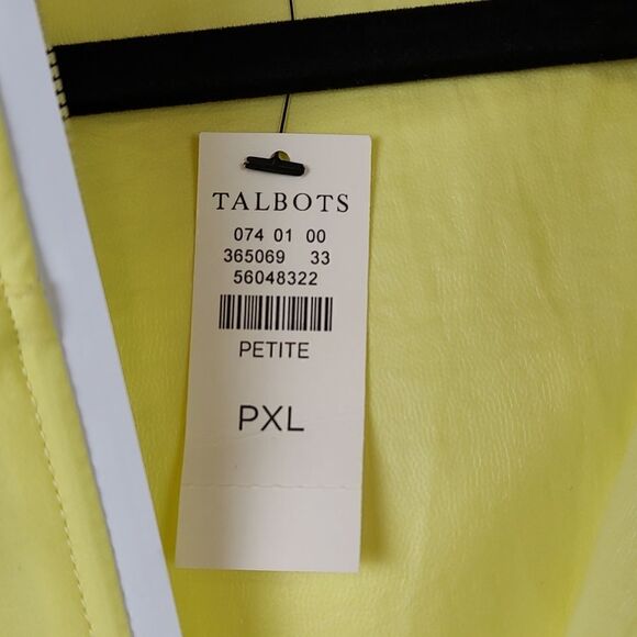 Talbot's T by Talbot's Lightweight Yellow Chiffon Water Resistant Jacket NWT - Picture 4 of 13